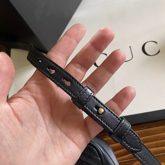 Gucci GG Marmont Small Shoulder Bag Black Leather with original box - Picture 10 of 16